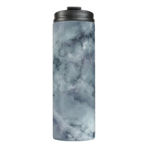 Grau Schwarz Gold Rauch Marmor Thermo-Tumbler Thermosbecher