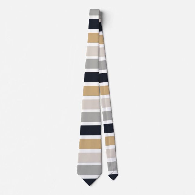 Grau, Schwarz und Tan Krawatte (Vorderseite)