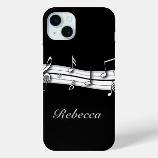 Grau-Schwarz-Weiß-Noten Case-Mate iPhone Hülle