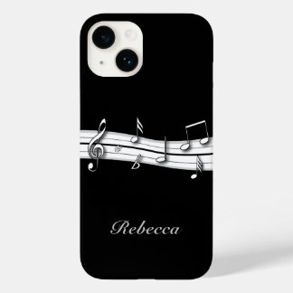 Grau-Schwarz-Weiß-Noten Case-Mate iPhone 14 Hülle