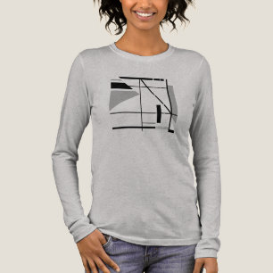 Grau Schwarz Zeitgenössisch kleine geometrische Ab Tri-Blend Shirt