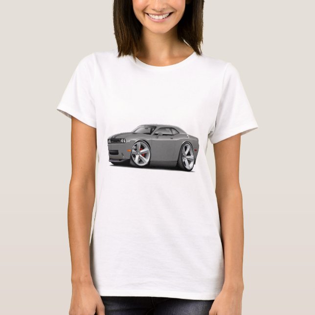 Grau-Schwarzes Auto des Herausforderer-SRT8 T-Shirt (Vorderseite)