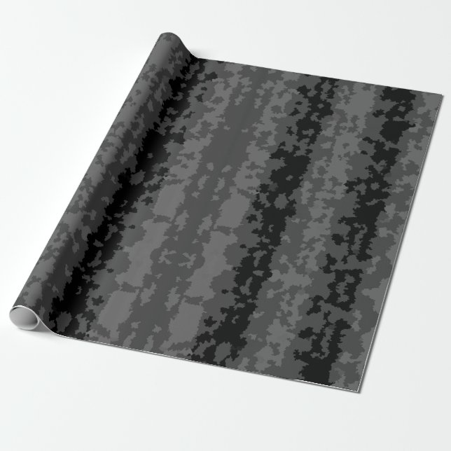 Grau Schwarzes Unregelmäßiges Abstractes Musterdes Geschenkpapier (Ungerollt)