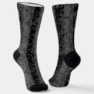 Grau Schwarzes Unregelmäßiges Abstractes Musterdes Socken