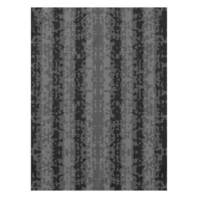 Grau Schwarzes Unregelmäßiges Abstractes Musterdes Tischdecke (Vorderseite)
