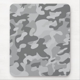 Grau-Silber-Camouflage aus Schiefer Mousepad