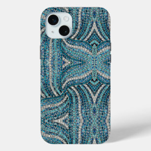 grau-silber türkis aquamarin-blau-bohemian Case-Mate iPhone hülle