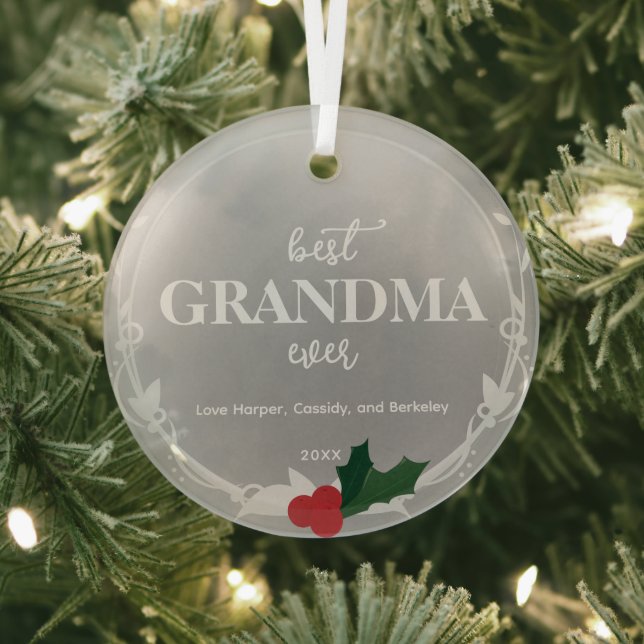 Grau Silver Best je Oma Ornament Aus Glas (InSitu)