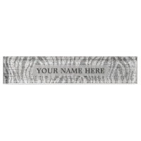 Grau Silver White Zebra Print Glam Personalisiert