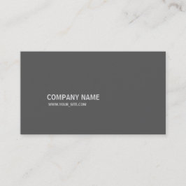 Grau Simples Modern Elegant Company Visitenkarte