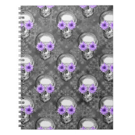Grau Skull Note book Notizblock