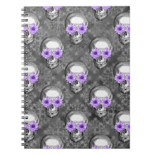 Grau Skull Note book Notizblock