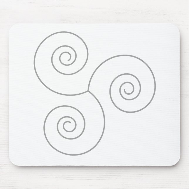 Grau-Spirale des Lebens Mousepad (Vorne)