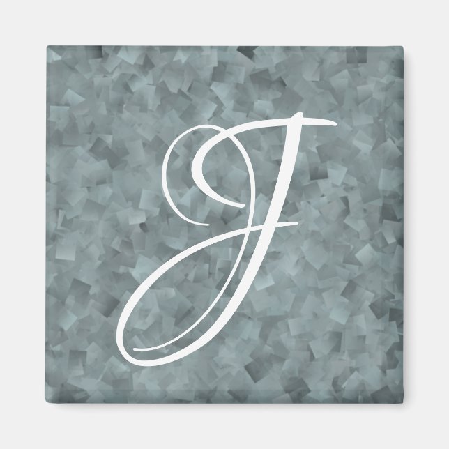 Grau Squared Crystal Pattern Magnet (Vorne)