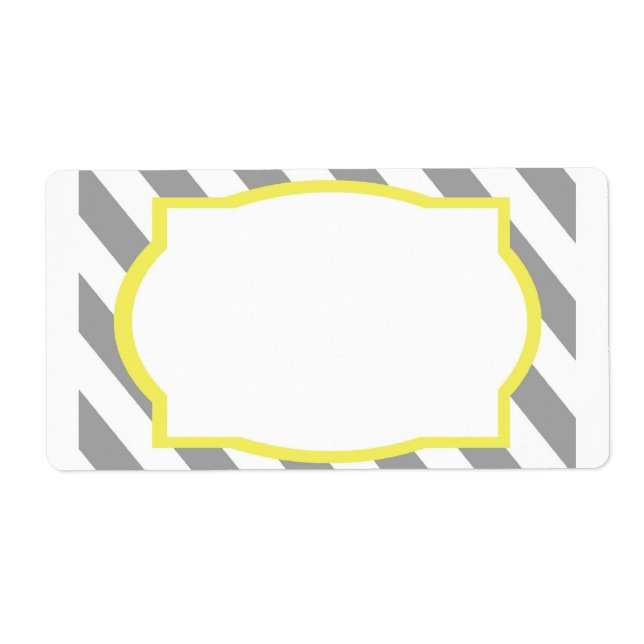 Grau-Streifen-Border-Label (Vorne)