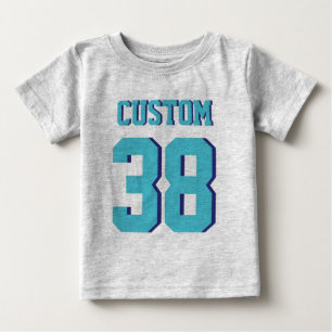 Grau & Turquoise Baby   Sports Jersey Design T-shirt