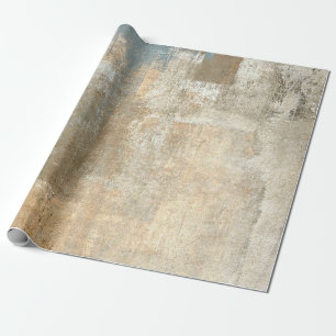 Grau und Beige Abstrakte Kunst Malerei abstrakt, K Geschenkpapier