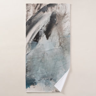 Grau und Blau Abstrakte Kunstmalerei.abstrakt,art, Badehandtuch