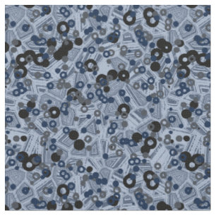 grau und blau geometrisch abstrakt stoff