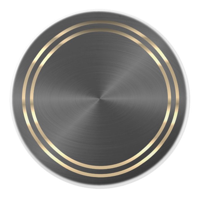 Grau und Gold Keramikknauf