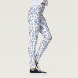 Grau- und Lavendelmuster Leggings
