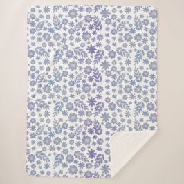 Grau- und Lavendelmuster Sherpadecke