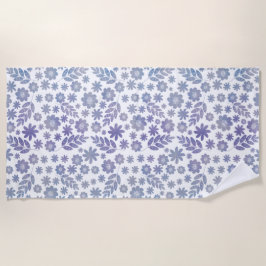 Grau- und Lavendelmuster Strandtuch