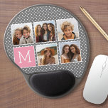 Grau und rosa Instagramm 5 Gel Mousepad<br><div class="desc">Pastel und White Polka Dot Pattern - Verwenden Sie fünf quadratische Foto,  um ein einzigartiges und persönliches Geschenk zu schaffen. Oder man behalte den Hipster Welpe und macht einen trendigen Sake. Wenn Sie die Bilder anpassen müssen,  klicken Sie auf das Werkzeug anpassen,  um Änderungen vorzunehmen.</div>