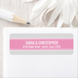 Grau und Rosa Modern Chevron