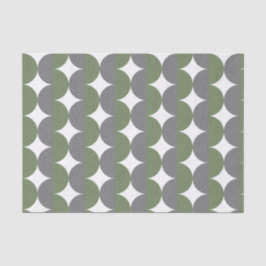 Grau und Sage Green Mitte Jahrhundert Moderne Wavy Seidenpapier