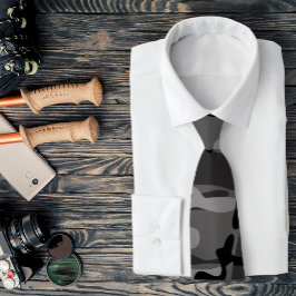 Grau und Schwarz Camouflage Necktie Krawatte