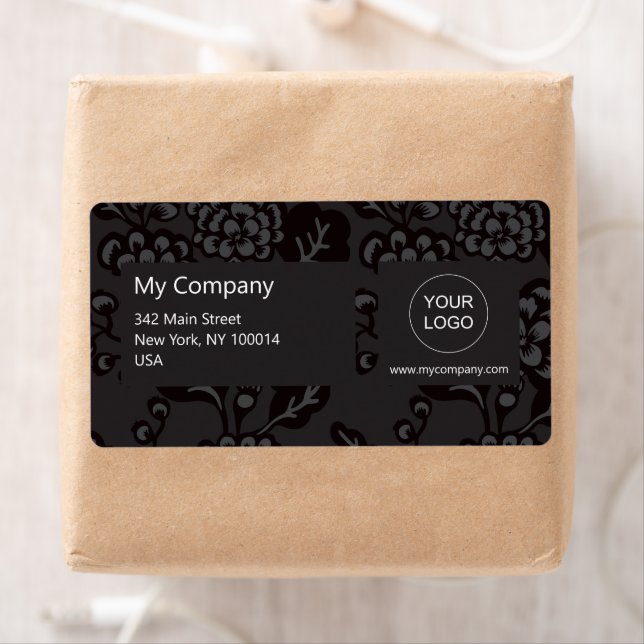 Grau und Schwarz Vibranu und feines Blumenmuster (Insitu)