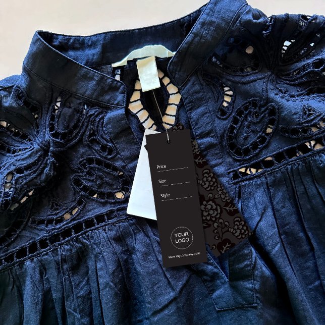 Grau und Schwarz Vibranu und feines Blumenmuster (A business that thrives on bold and vibrant design, with a signature touch of floral patterns.)