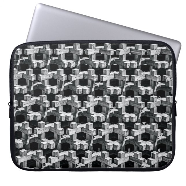 Grau- und Schwarzkreuz Laptopschutzhülle (Vorderseite)