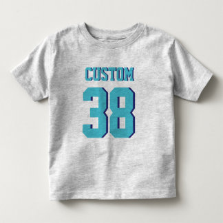 Grau und Türkis | Sports Jersey Design Kleinkind T-shirt