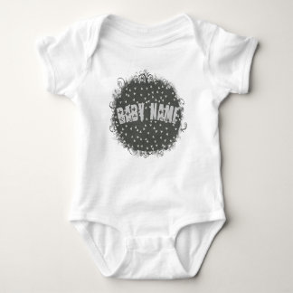 Grau Urban Trend Grunge Dreiecke | Individuelle Na Baby Strampler