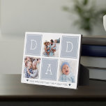Grau | VATER Custom Kids Foto Collage Fotoplatte<br><div class="desc">Gestalten Sie einen süßen Sake für einen geliebten Papa diesen Vatertag mit diesem einfachen Foto-Plakat-Design,  das drei Ihrer Lieblings-Instagram-Fotos enthält,  angeordnet in einem Collage-Layout mit abwechselnden grauen Quadraten,  die "Vater" ausdrücken. Personalisieren Sie mit den Lieblings-Fotos seiner Kinder,  und fügen Sie eine benutzerdefinierte Nachricht am unteren Rand.</div>