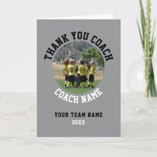 Grau Vielen Dank, dass Sie das Foto Coach Card Tea Dankeskarte