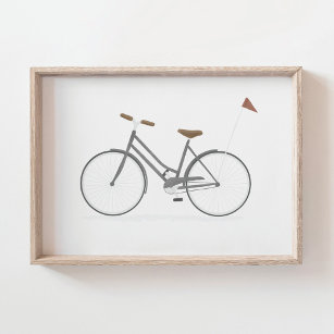 Grau Vintag Bike Poster