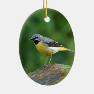 Grau Wagtail - Vogel Keramik Ornament