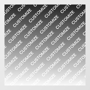 Grau (wechselbare Farbe) Ombre & Textmuster Fensteraufkleber