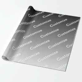 Grau (wechselbare Farbe) Ombre & Textmuster Geschenkpapier