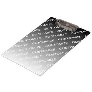 Grau (wechselbare Farbe) Ombre & Textmuster Klemmbrett