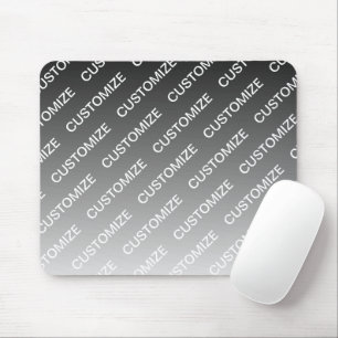 Grau (wechselbare Farbe) Ombre & Textmuster Mousepad