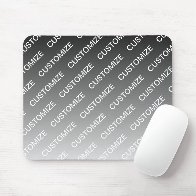 Grau (wechselbare Farbe) Ombre & Textmuster Mousepad (Mit Mouse)