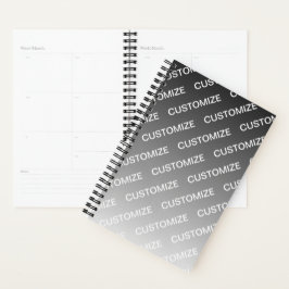 Grau (wechselbare Farbe) Ombre & Textmuster Planer