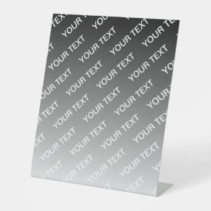 Grau (wechselbare Farbe) Ombre & Textmuster Sockelschild