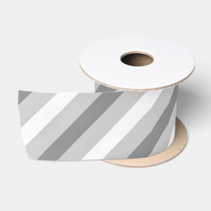 Grau & Weiß gestreift minimal abstrakt Stil Satinband