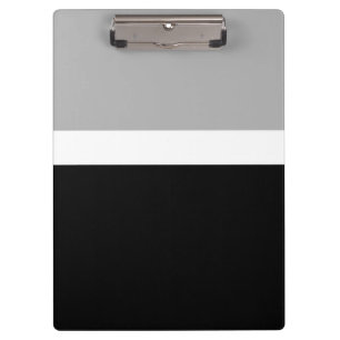 Grau-Weiß-Schwarz-Farben-Design Klemmbrett