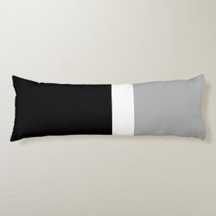 Grau-Weiß-Schwarz-Farben-Design Seitenschläferkissen